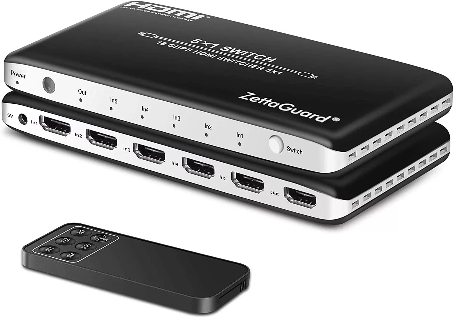 Zettaguard 5 x 1 HDMI Switch 